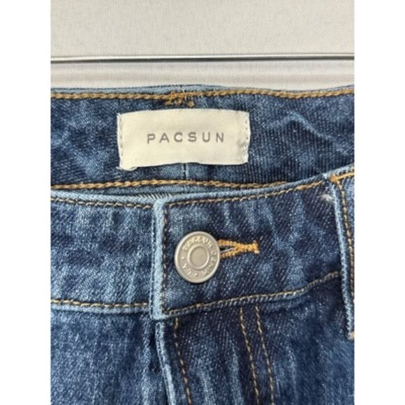 PacSun Pacific Sunwear Vintage Flare Leg Jeans Size 28 Blue Denim - Picture 2 of 4